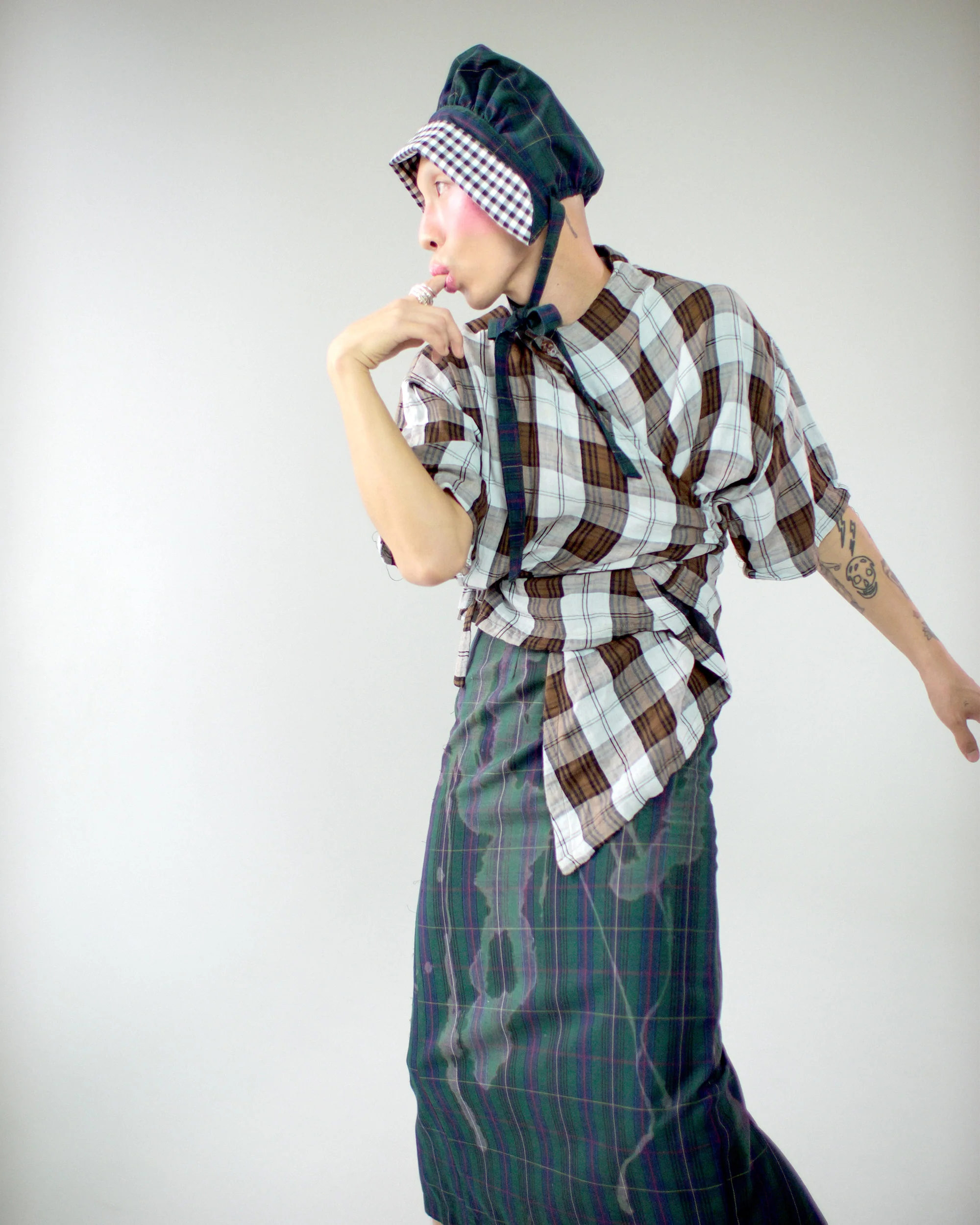 Asymmetrical Wang Top in Brown - Image 11