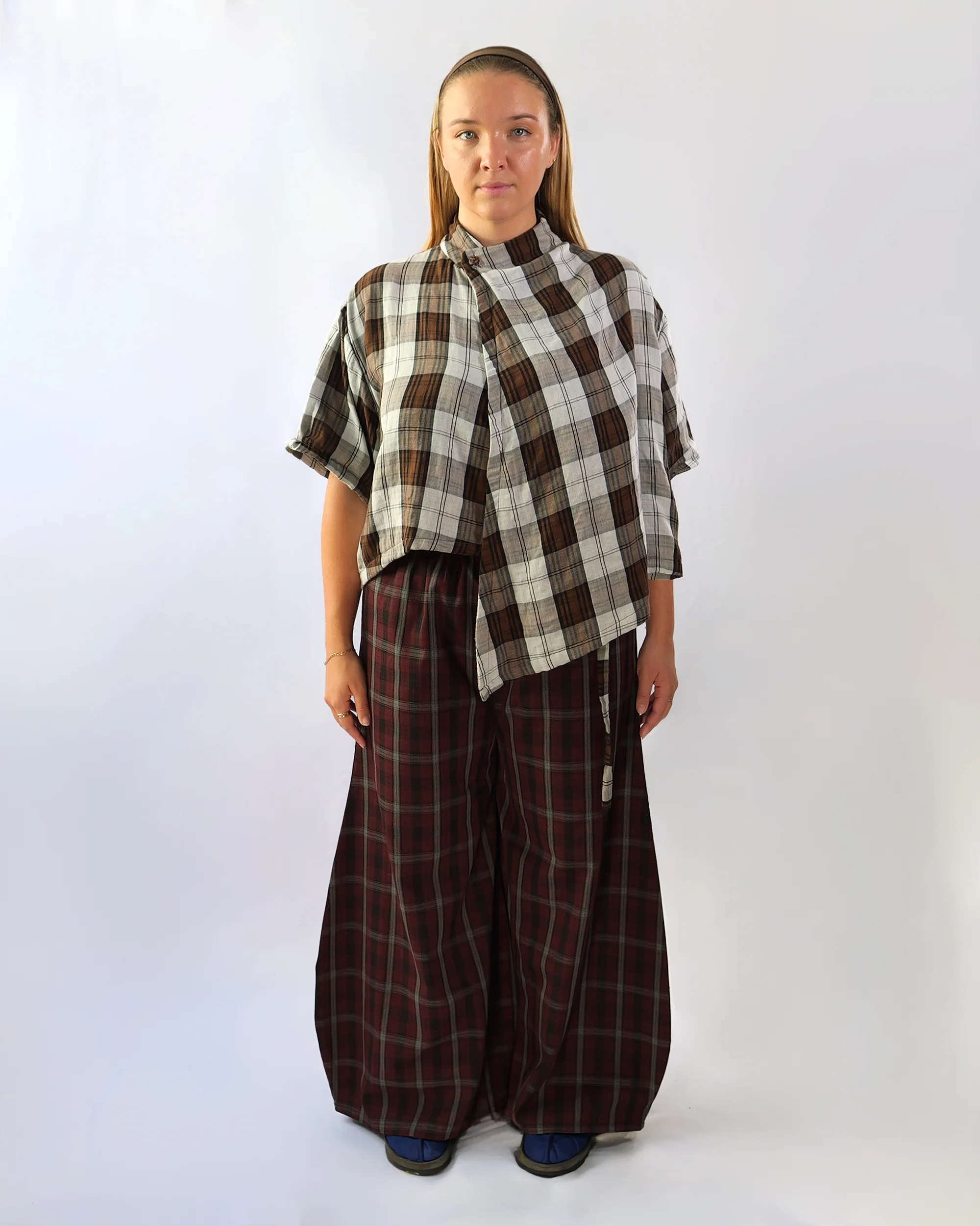 Asymmetrical Wang Top in Brown - Image 6