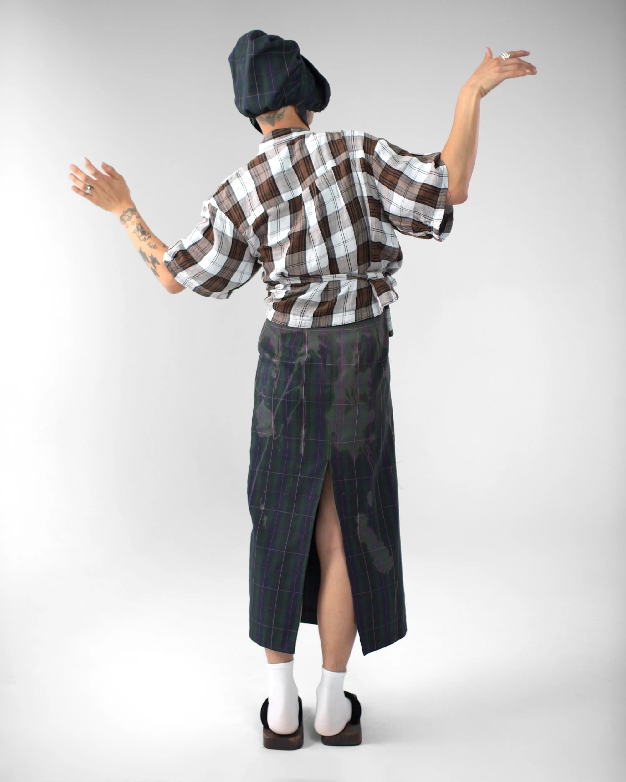 Asymmetrical Wang Top in Brown - Image 7