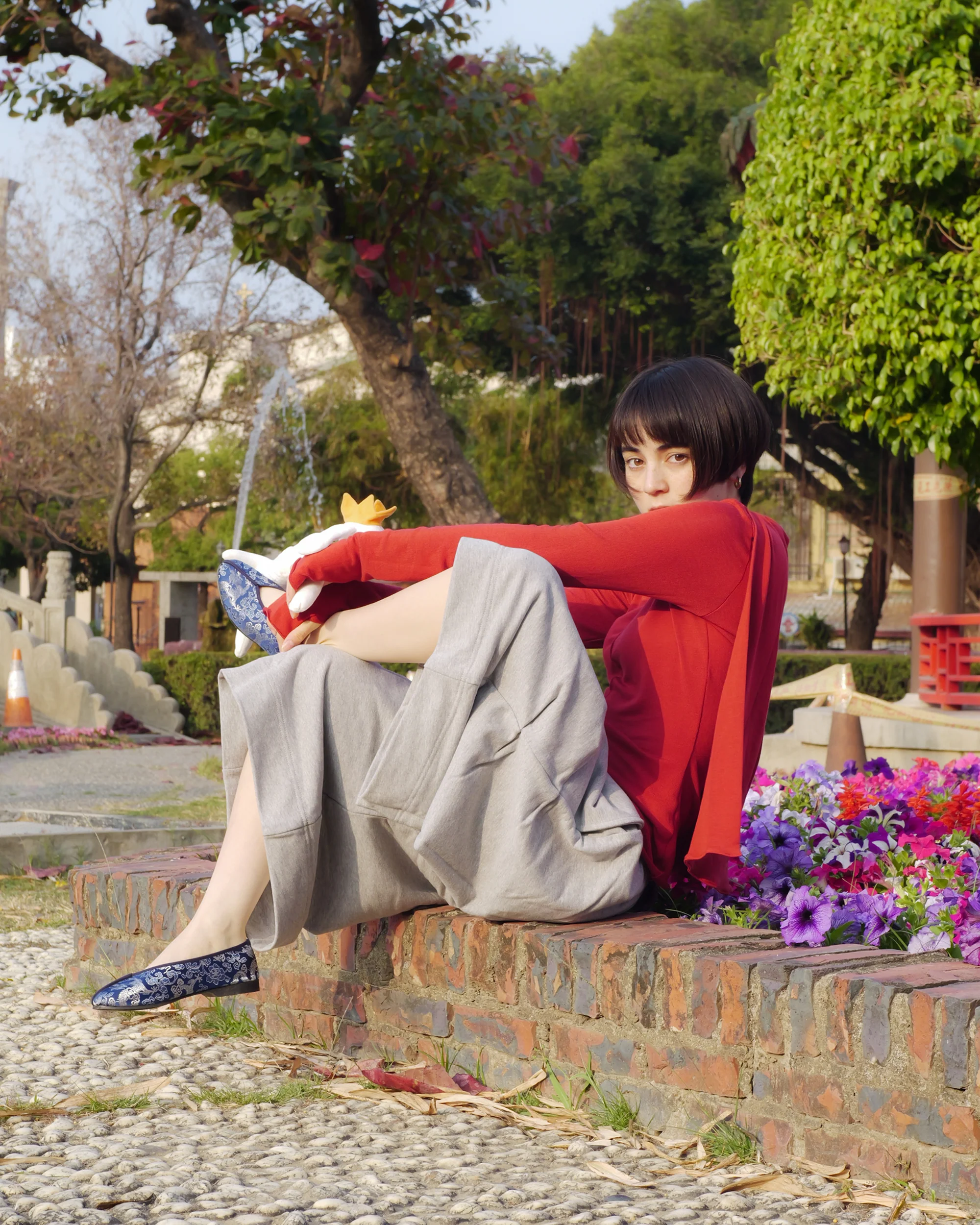 Goro Kenji Shorts in Grey Marle - Image 3