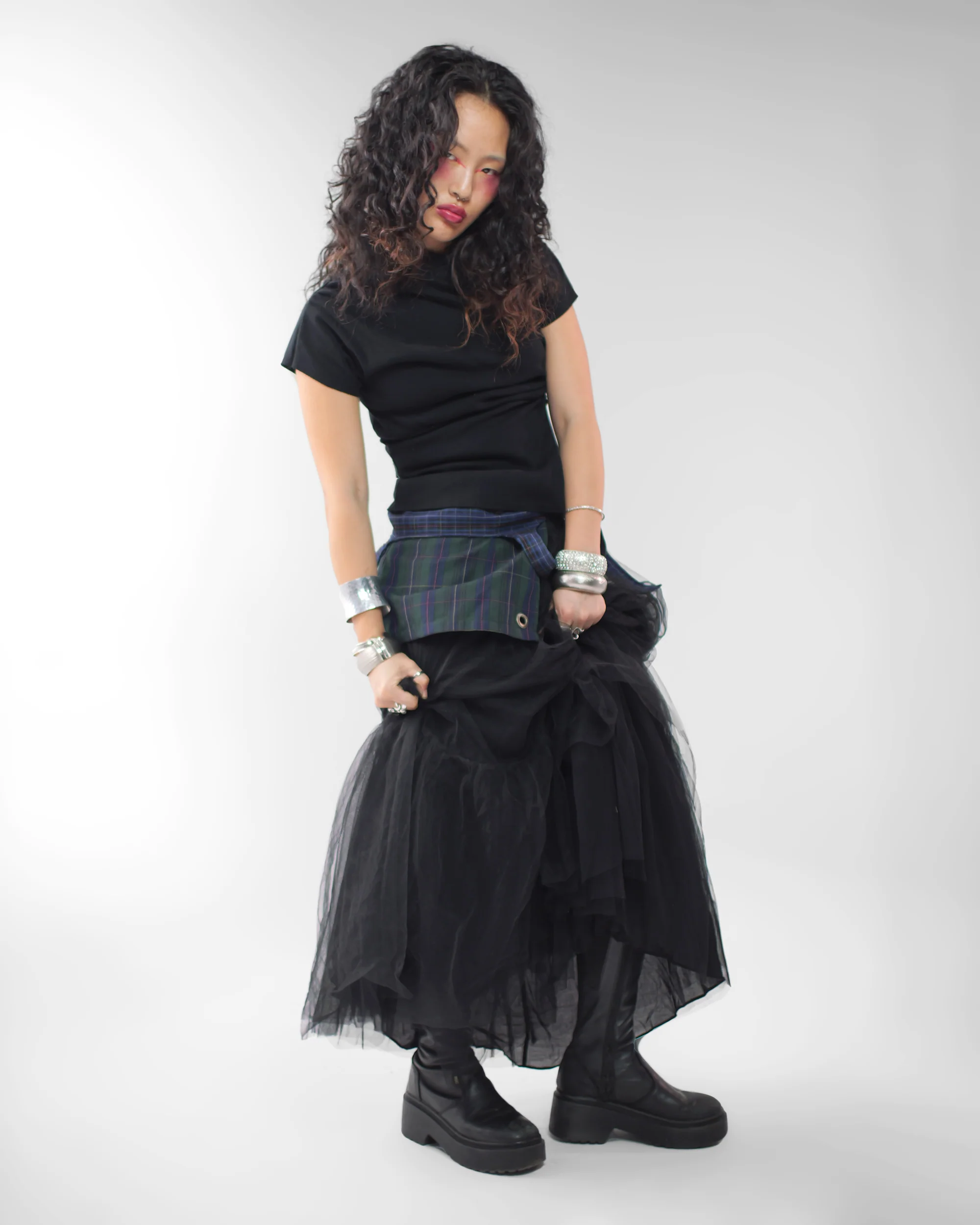 Kimono Ribbed Top in Black - Image 10