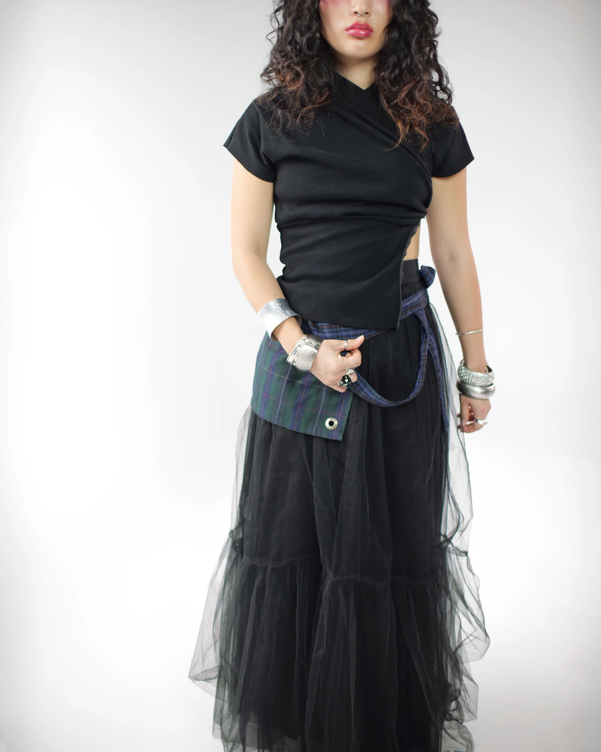 Kimono Ribbed Top in Black - Image 11