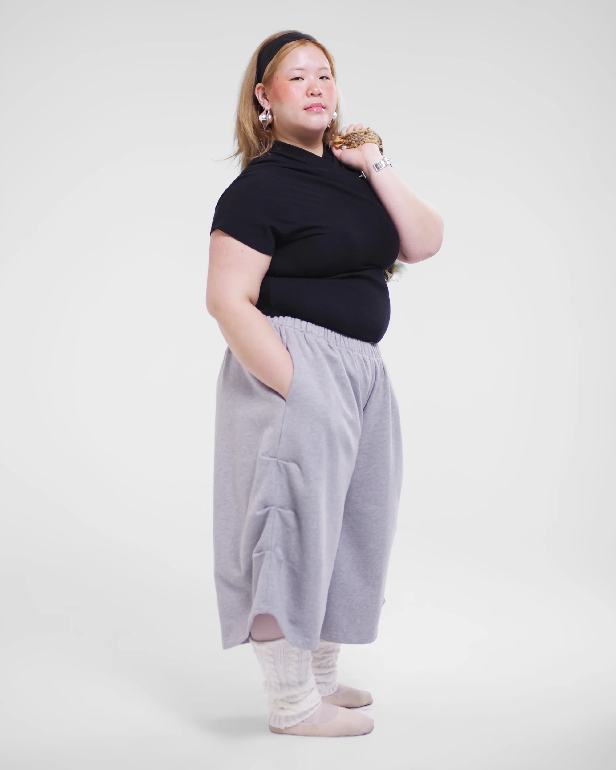 Kimono Ribbed Top in Black - Image 6