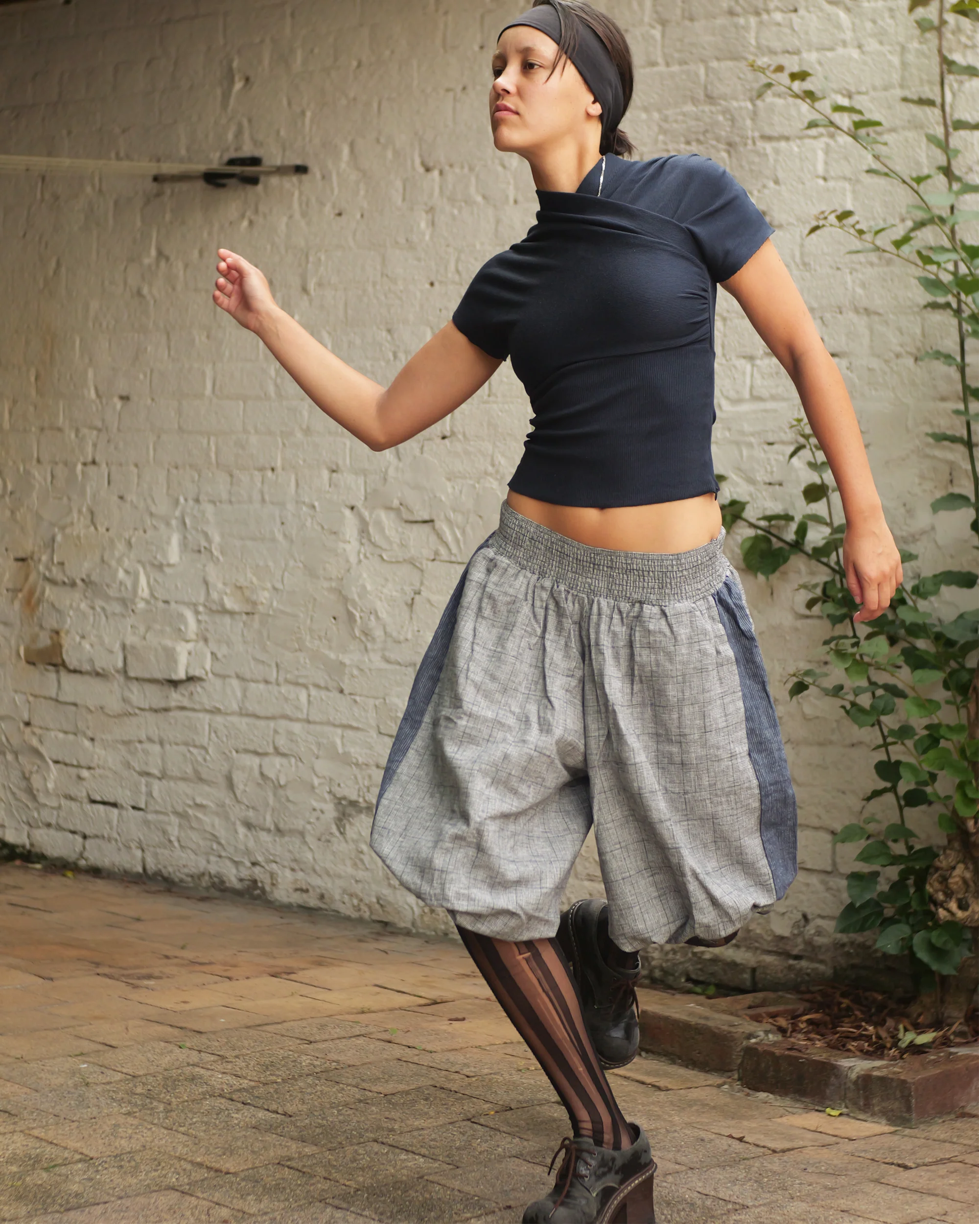 Kimono Ribbed Top in Navy - Image 14