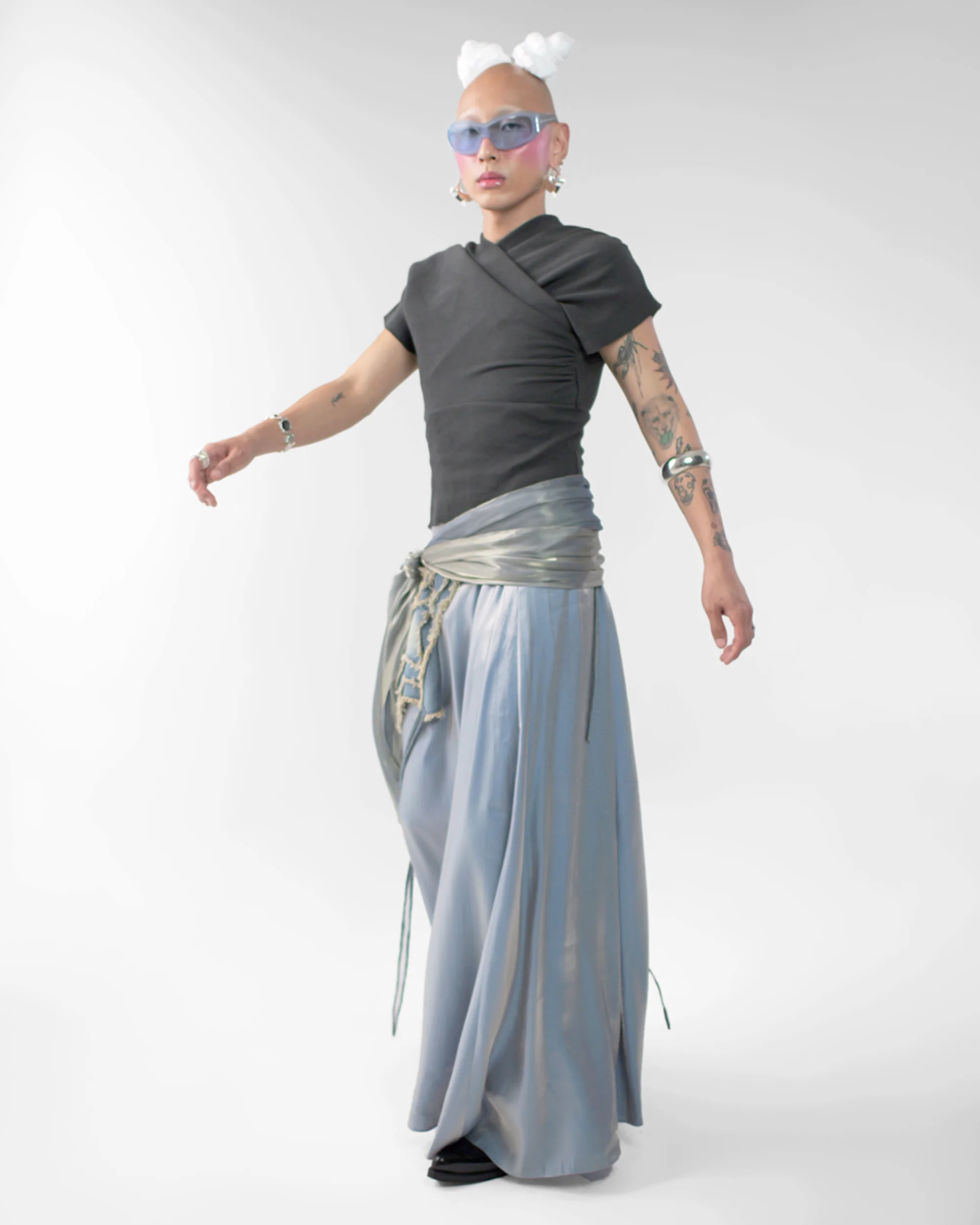 Kimono Ribbed Top in Stone - Image 10