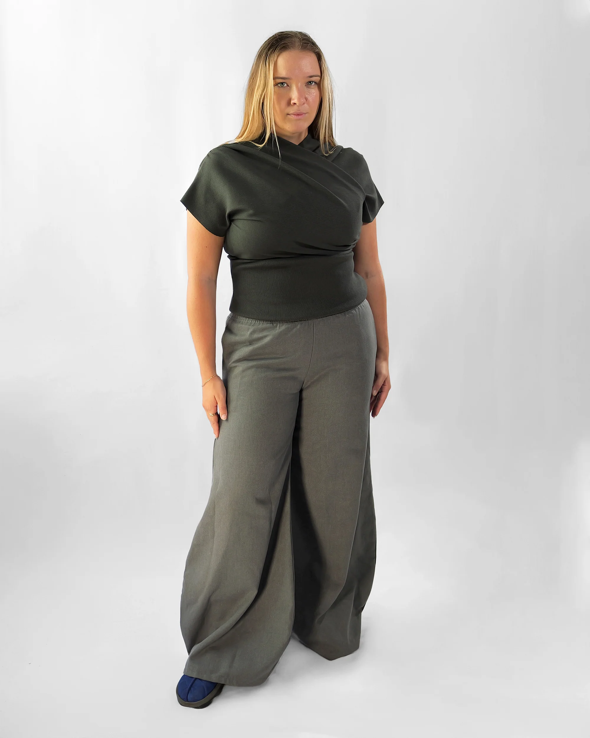 Kimono Ribbed Top in Stone - Image 14