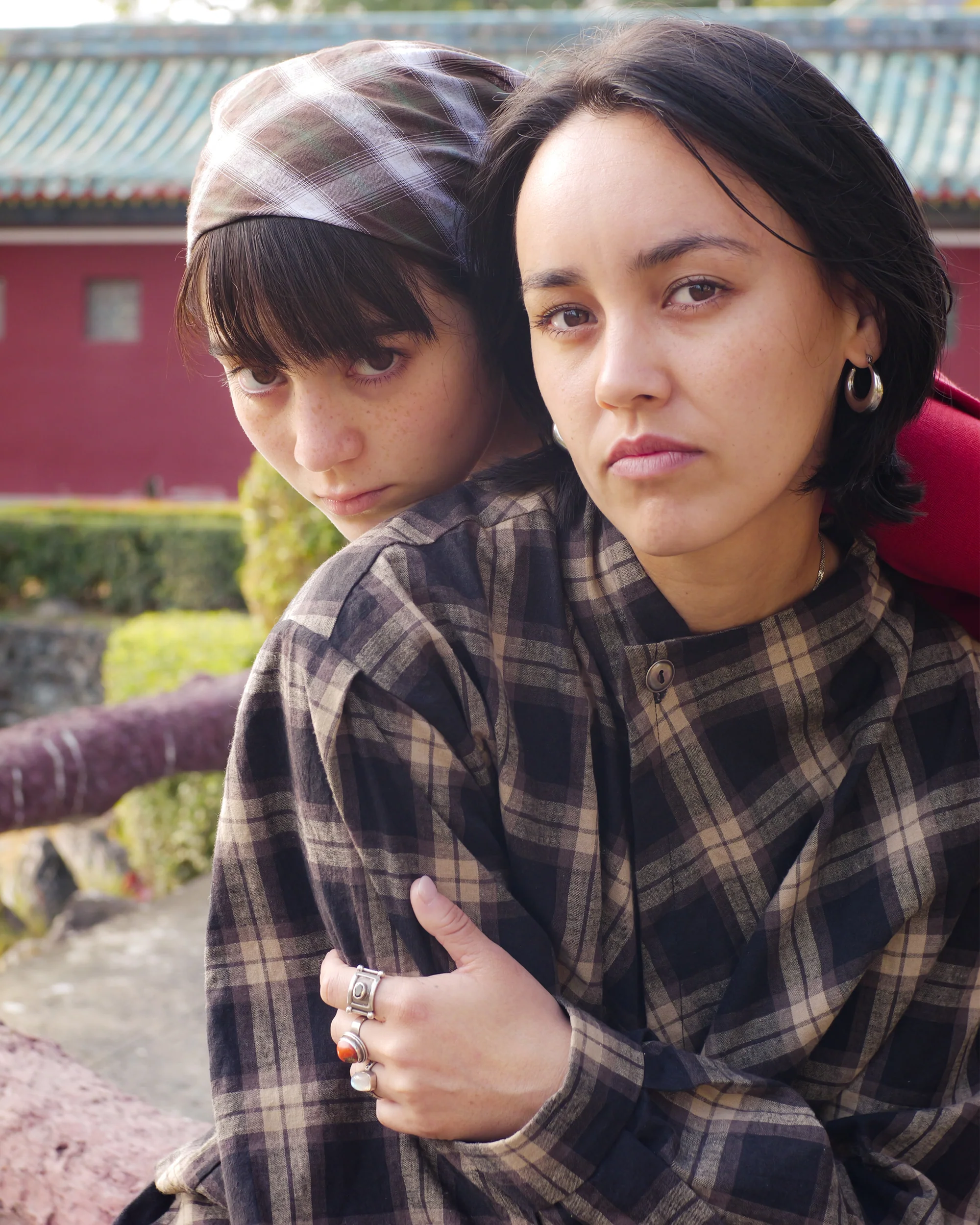 Lace Headscarf in Forest - Image 3
