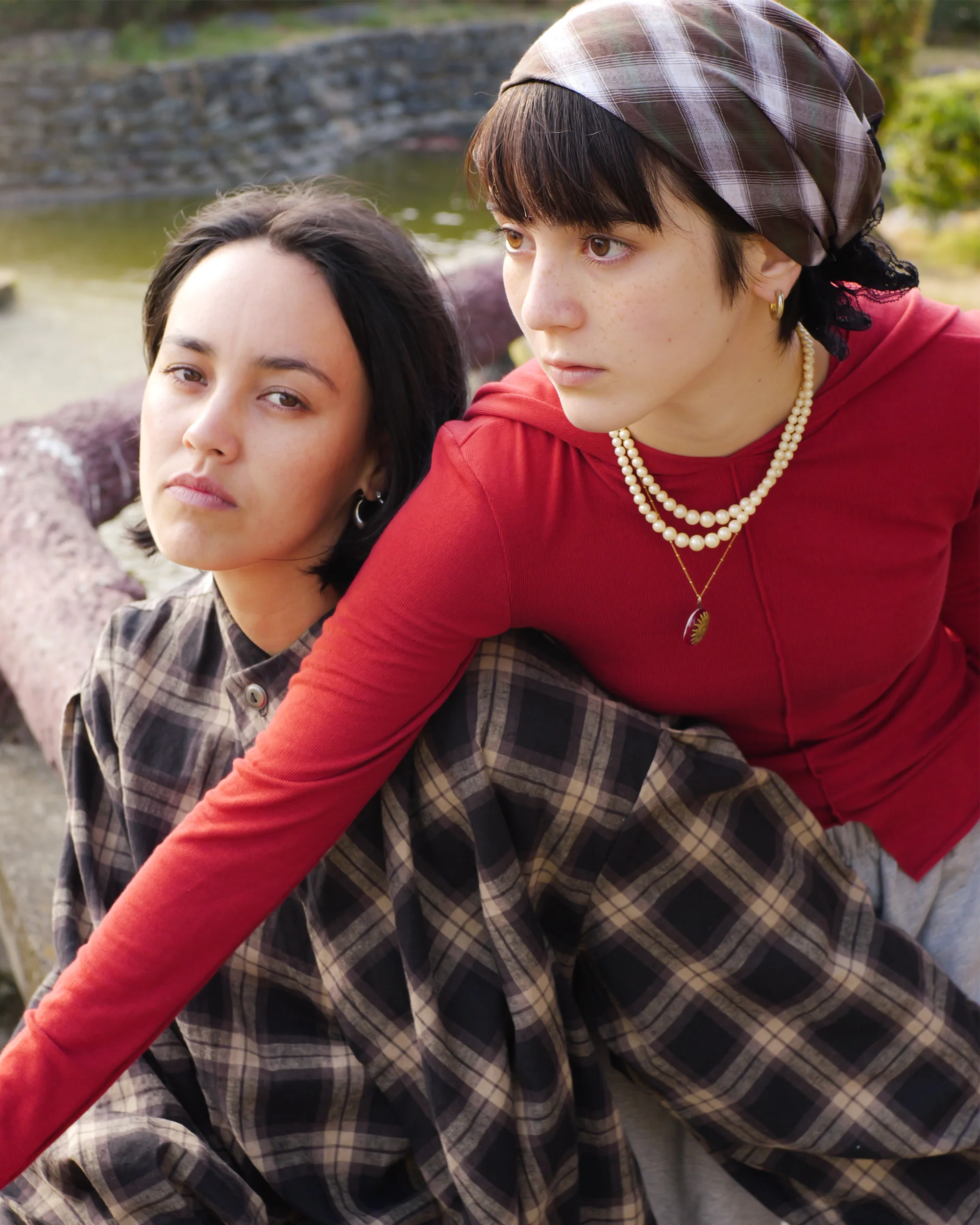 Lace Headscarf in Forest - Image 9