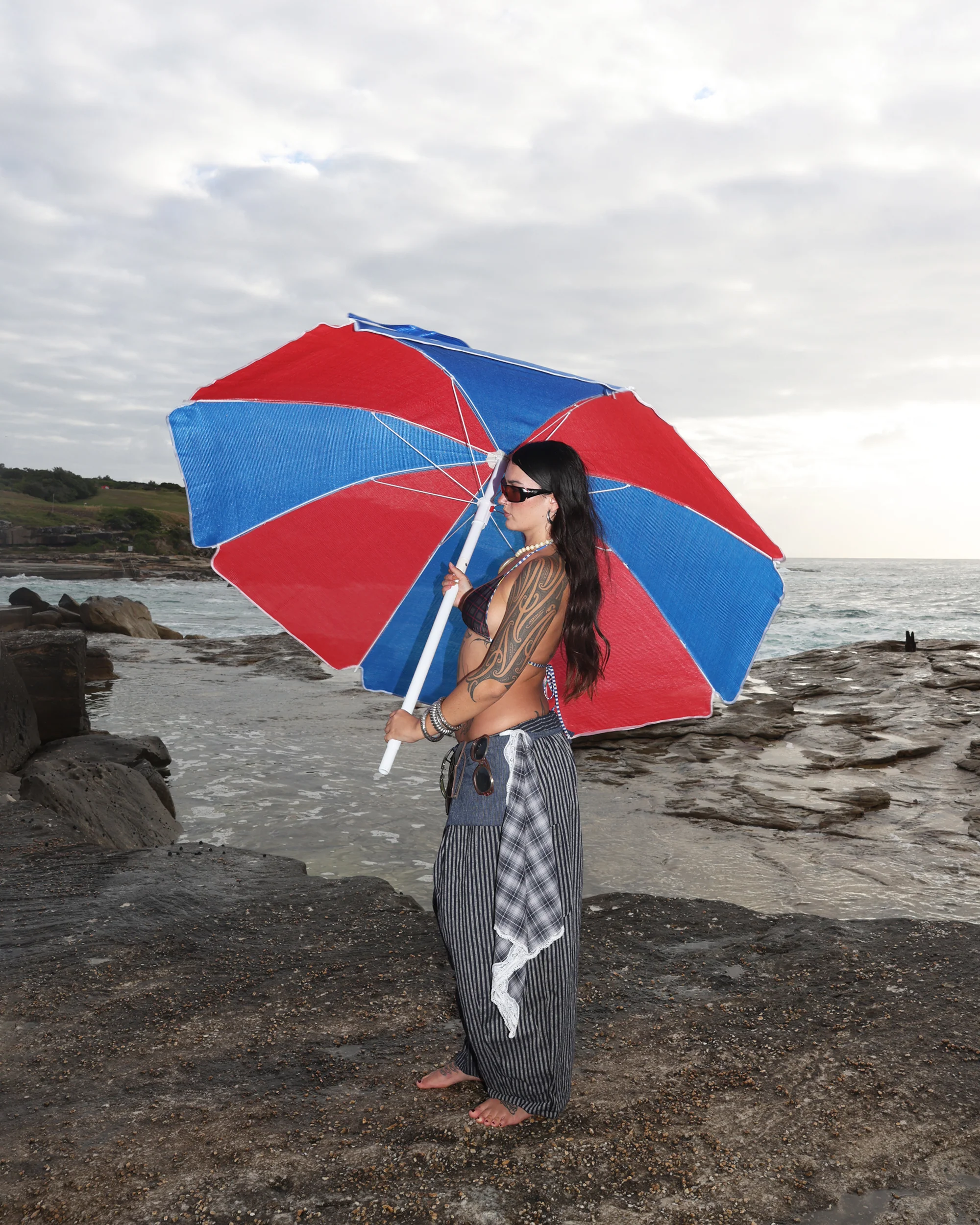 Lace Headscarf in Steel - Image 5