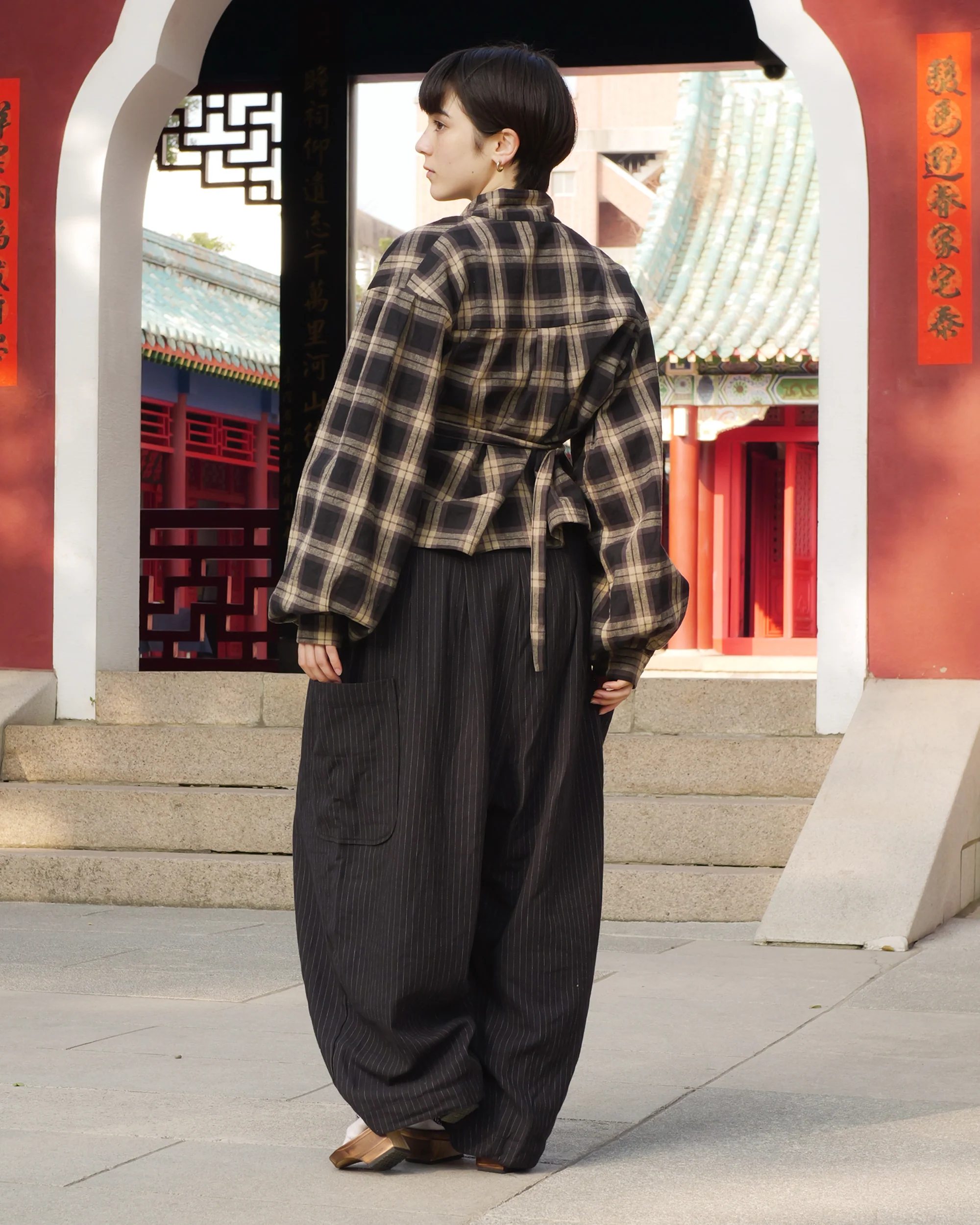 Long Sleeve Wang Top in Sesame - Image 13