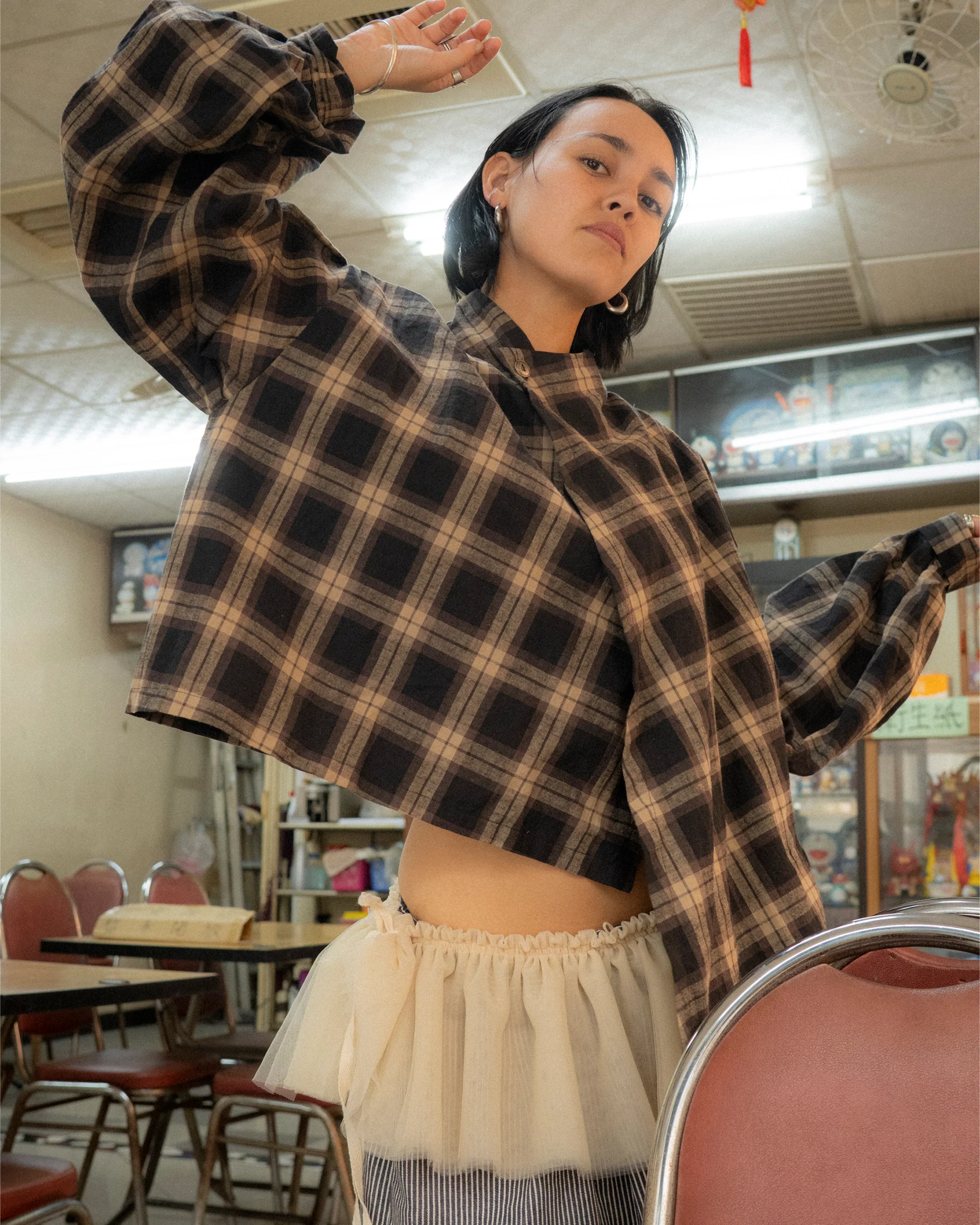 Long Sleeve Wang Top in Sesame - Image 4