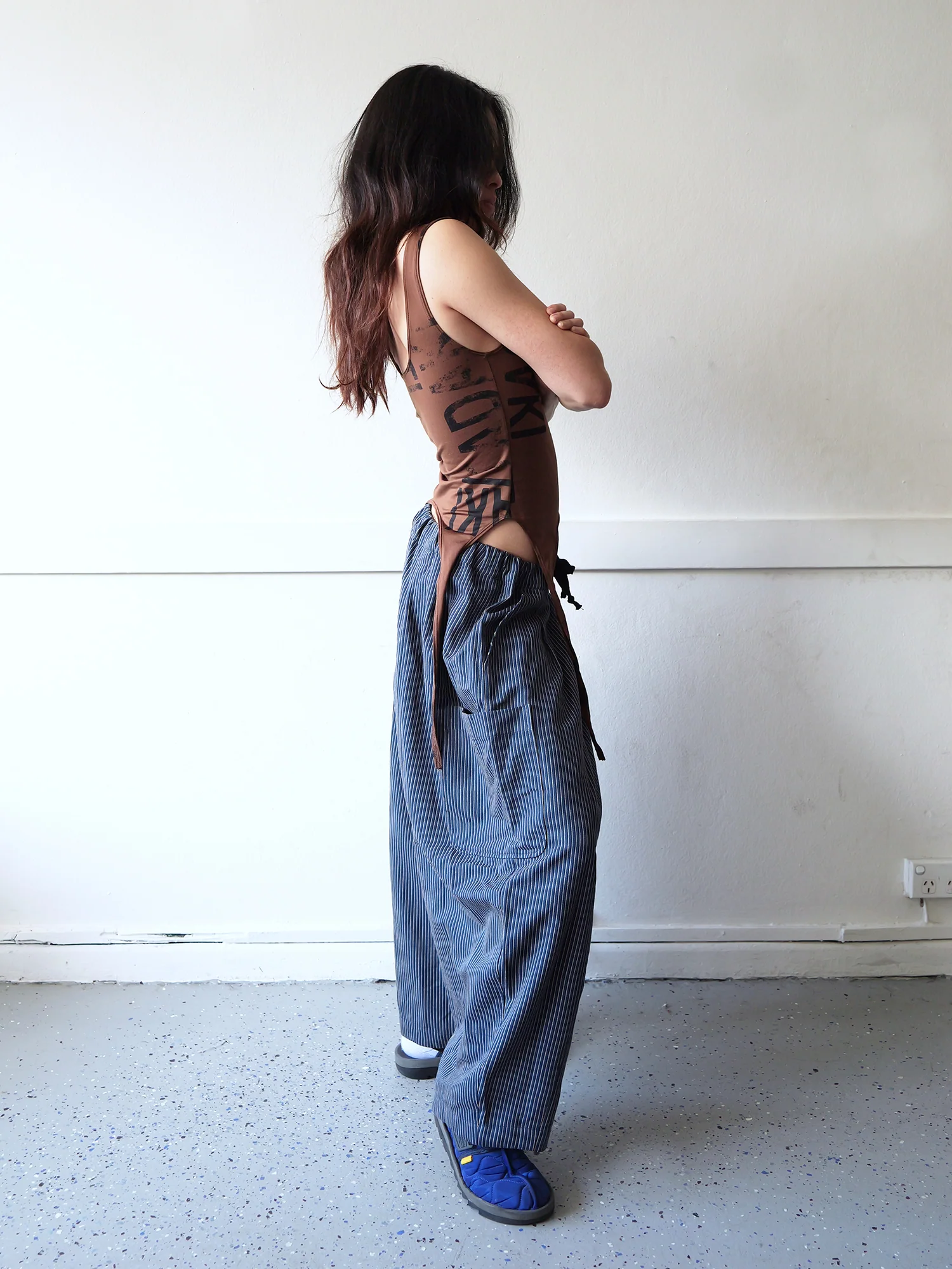Lucky Pierrot Pant in Blue Steel Stripe - Image 8