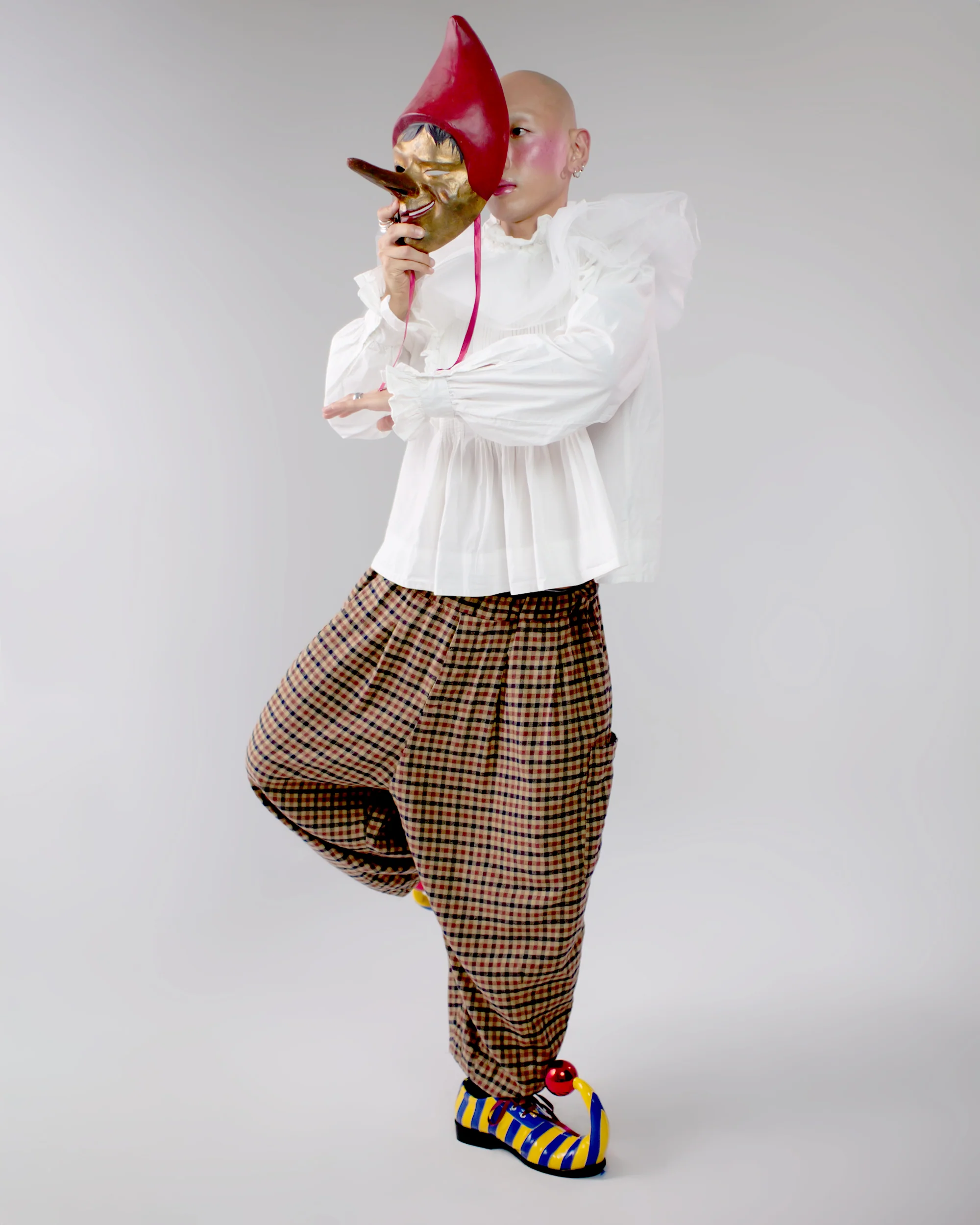 Lucky Pierrot Pant in Teddy Plaid - Image 4