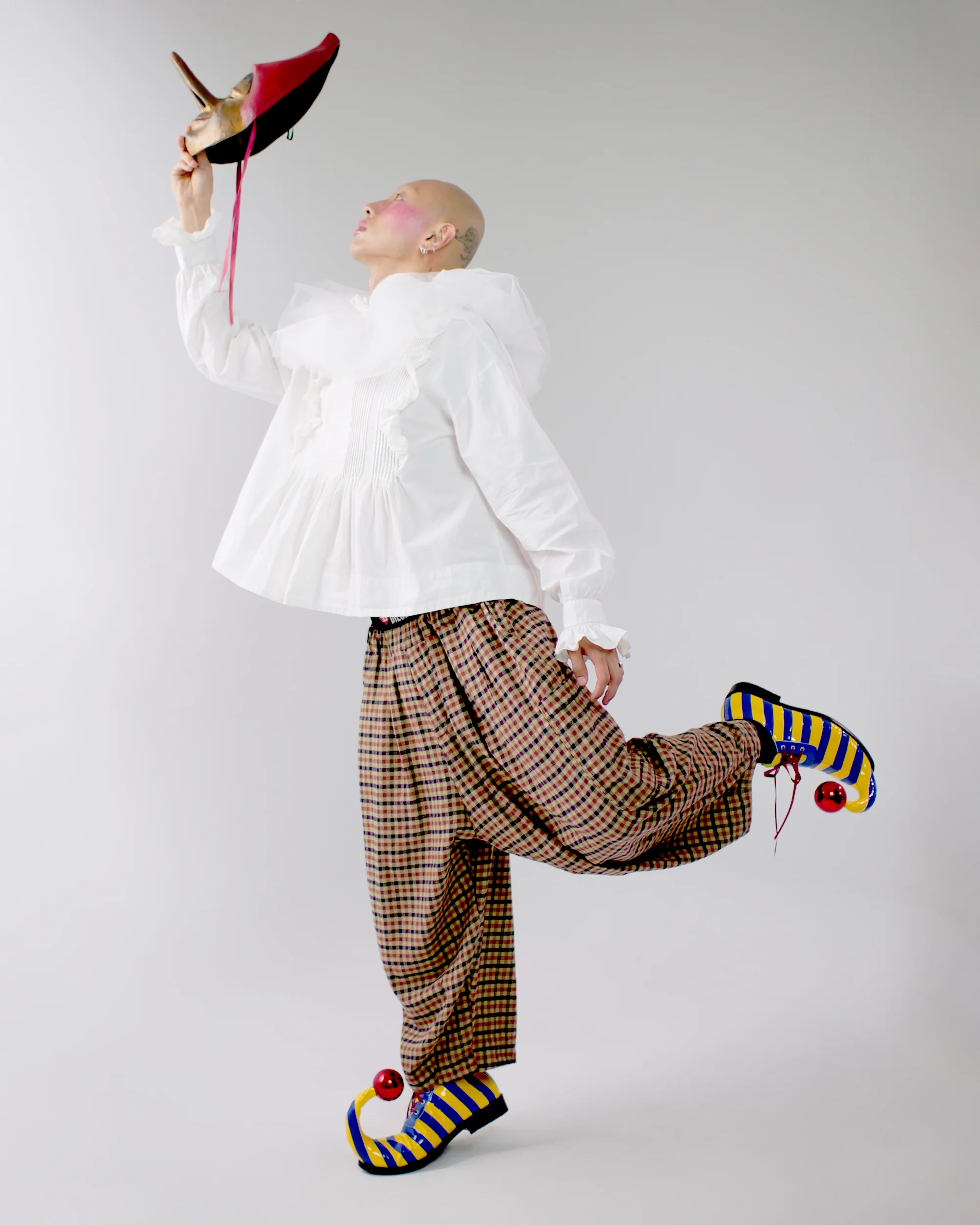 Lucky Pierrot Pant in Teddy Plaid - Image 7