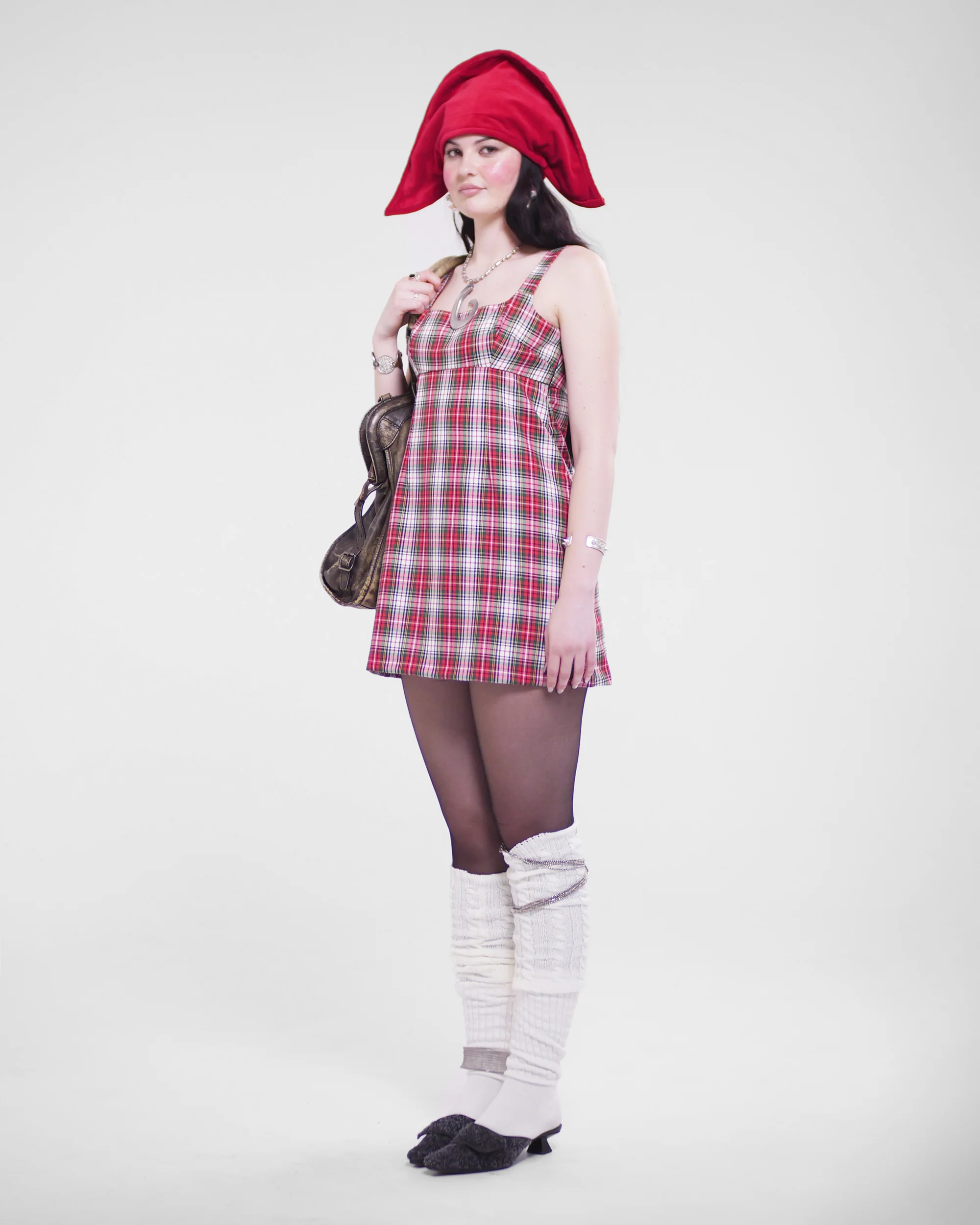 Obi Dress in Red Tartan - Image 4