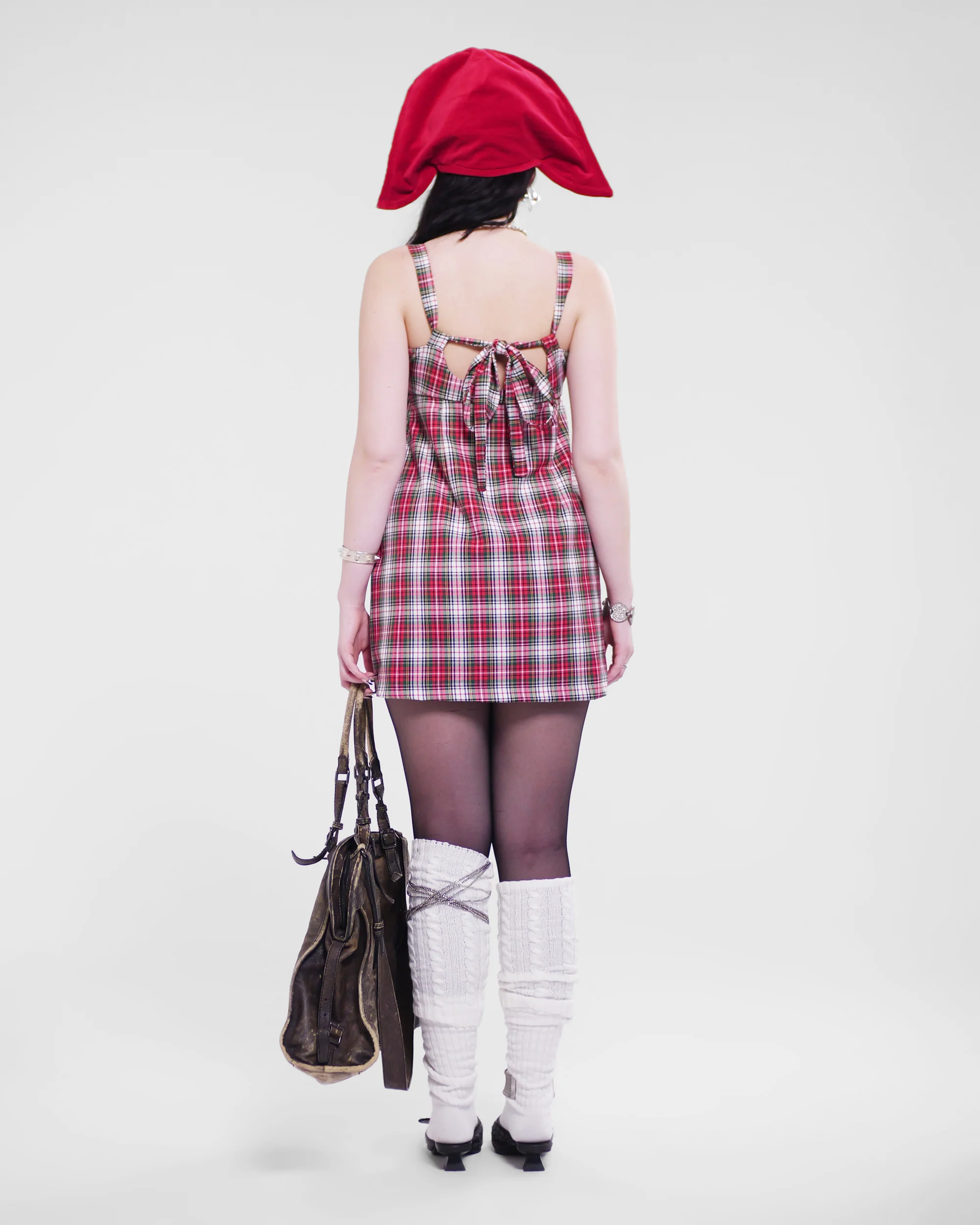 Obi Dress in Red Tartan - Image 5