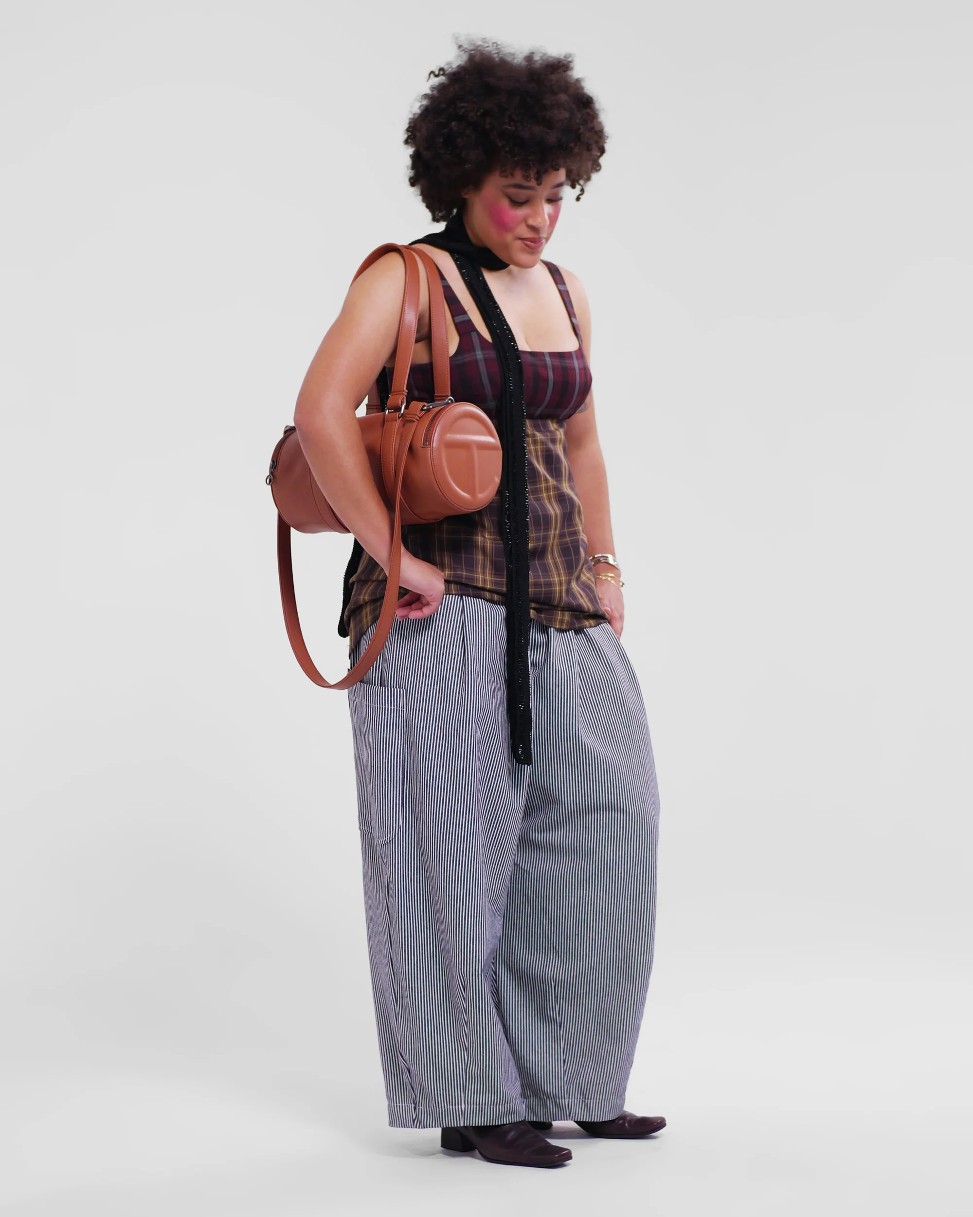 Obi Dress in Wine/Honey - Image 13