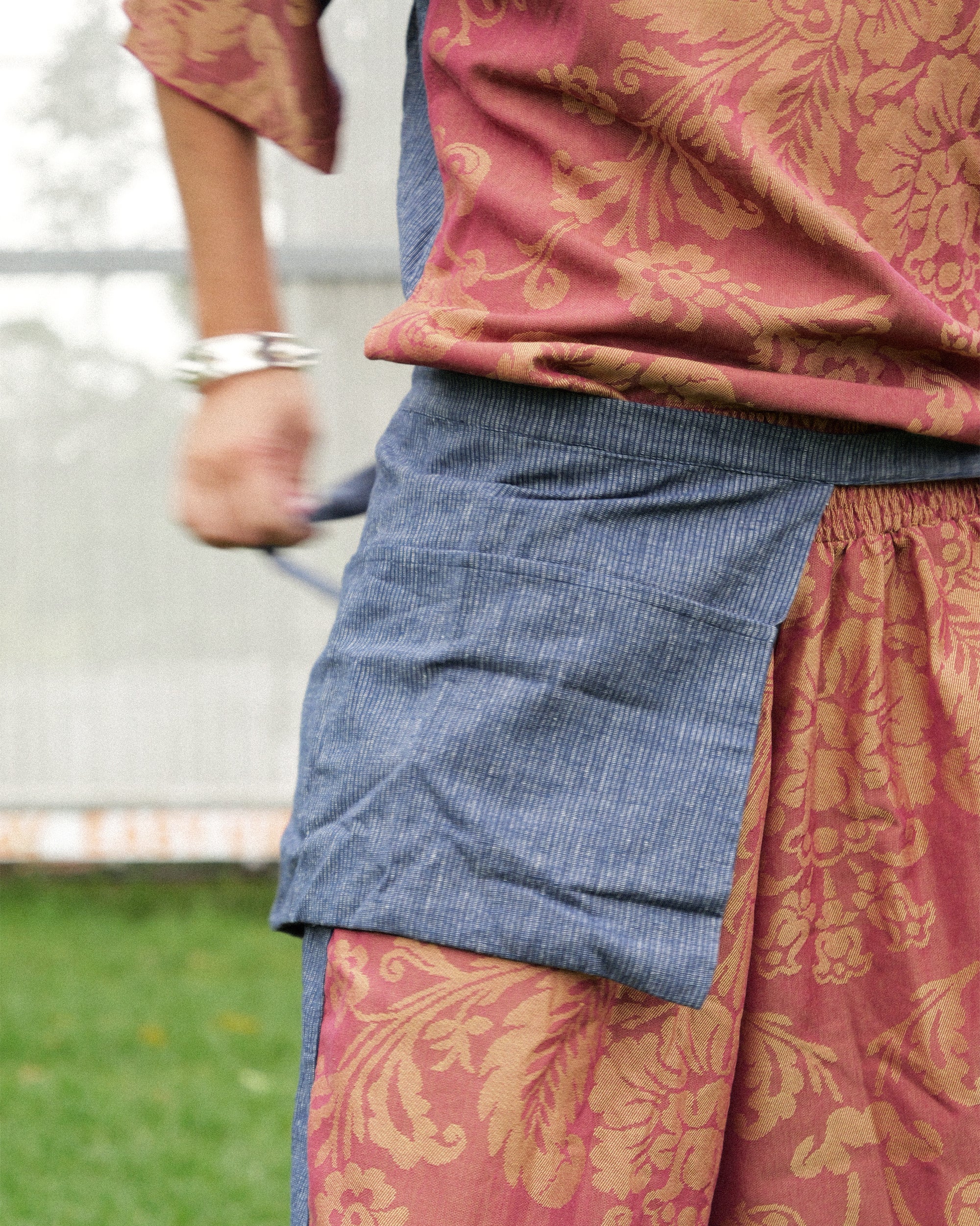 Hiro Apron in Hemp Pinstripe - Image 6