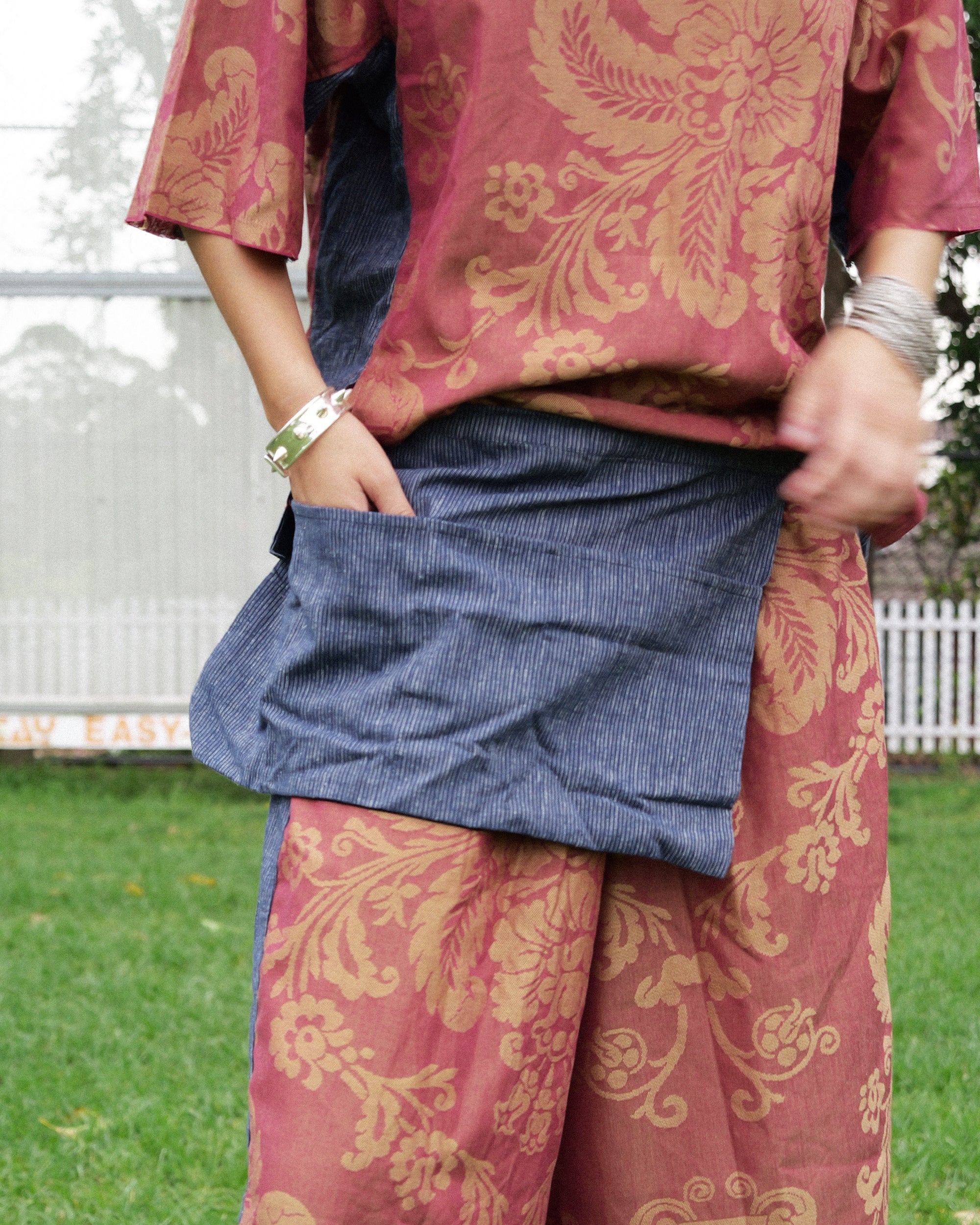 Hiro Apron in Hemp Pinstripe - Image 9