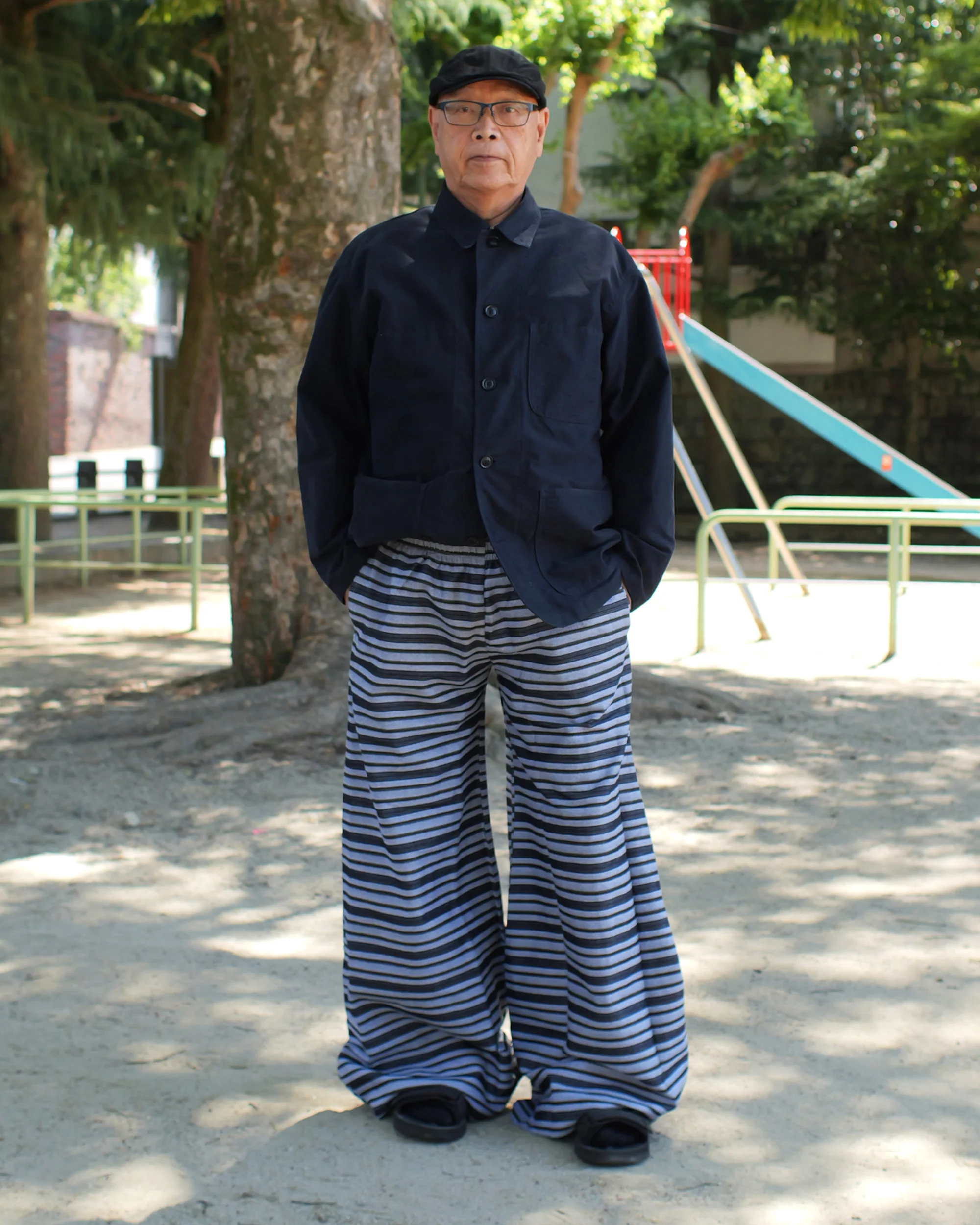 Puff Pant in Denim Stripe - Image 5