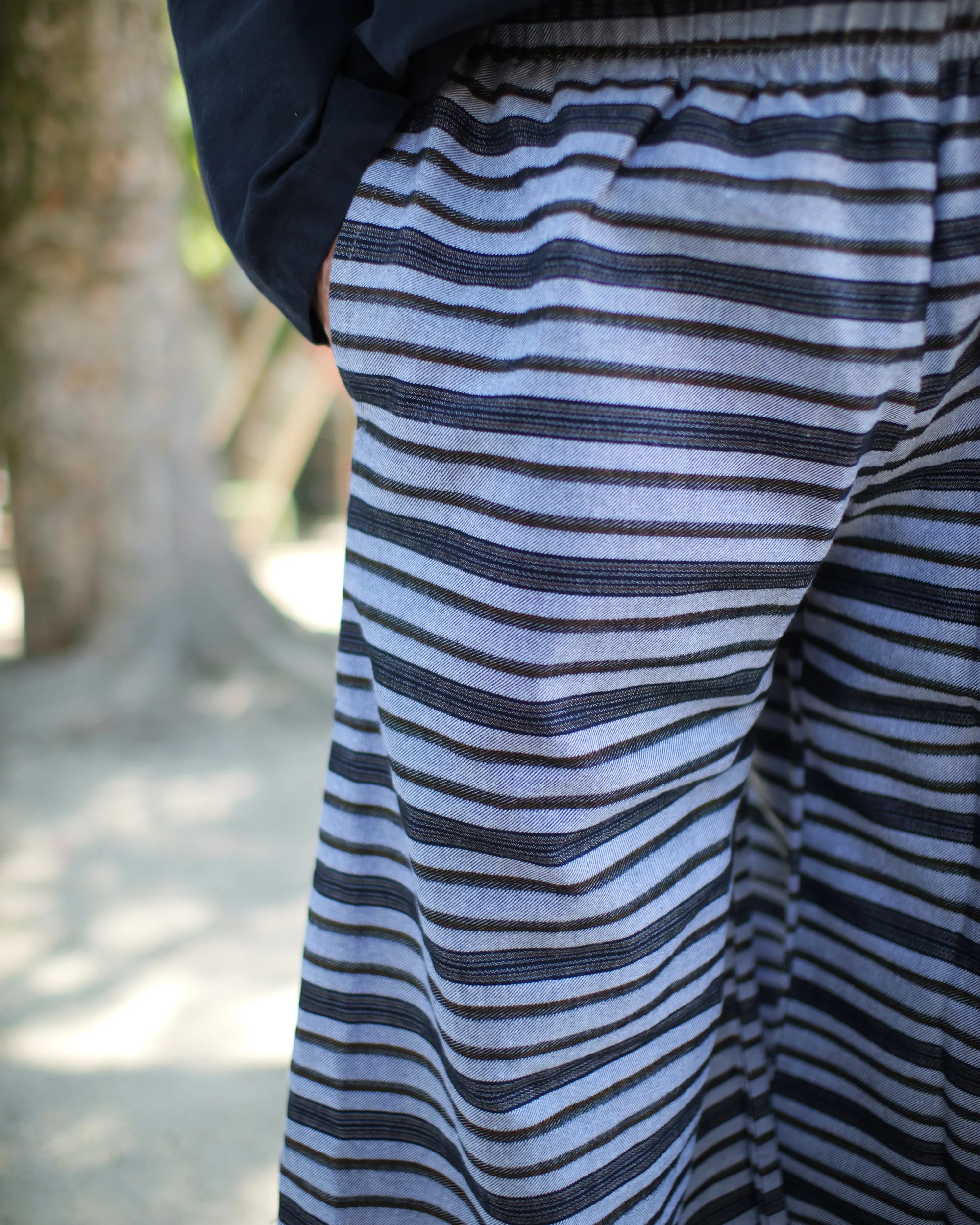 Puff Pant in Denim Stripe - Image 8