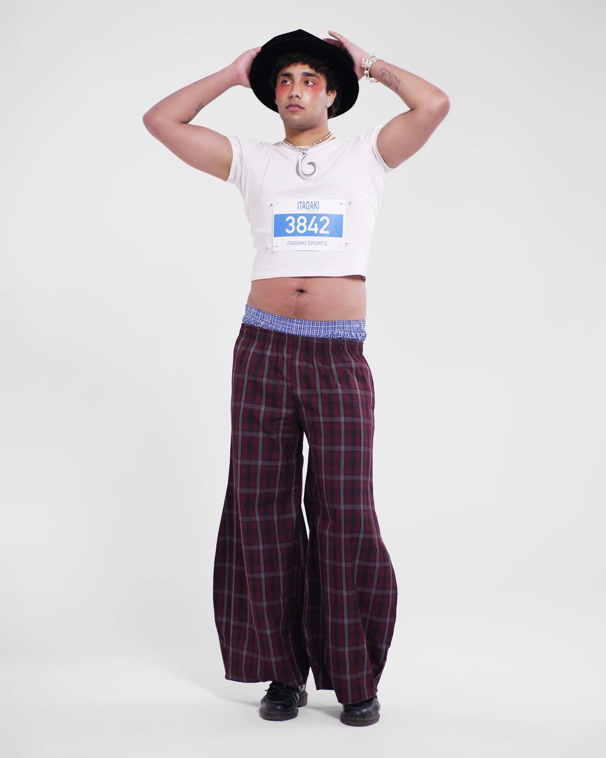 Shawties Puff Pant in Wine - Image 3