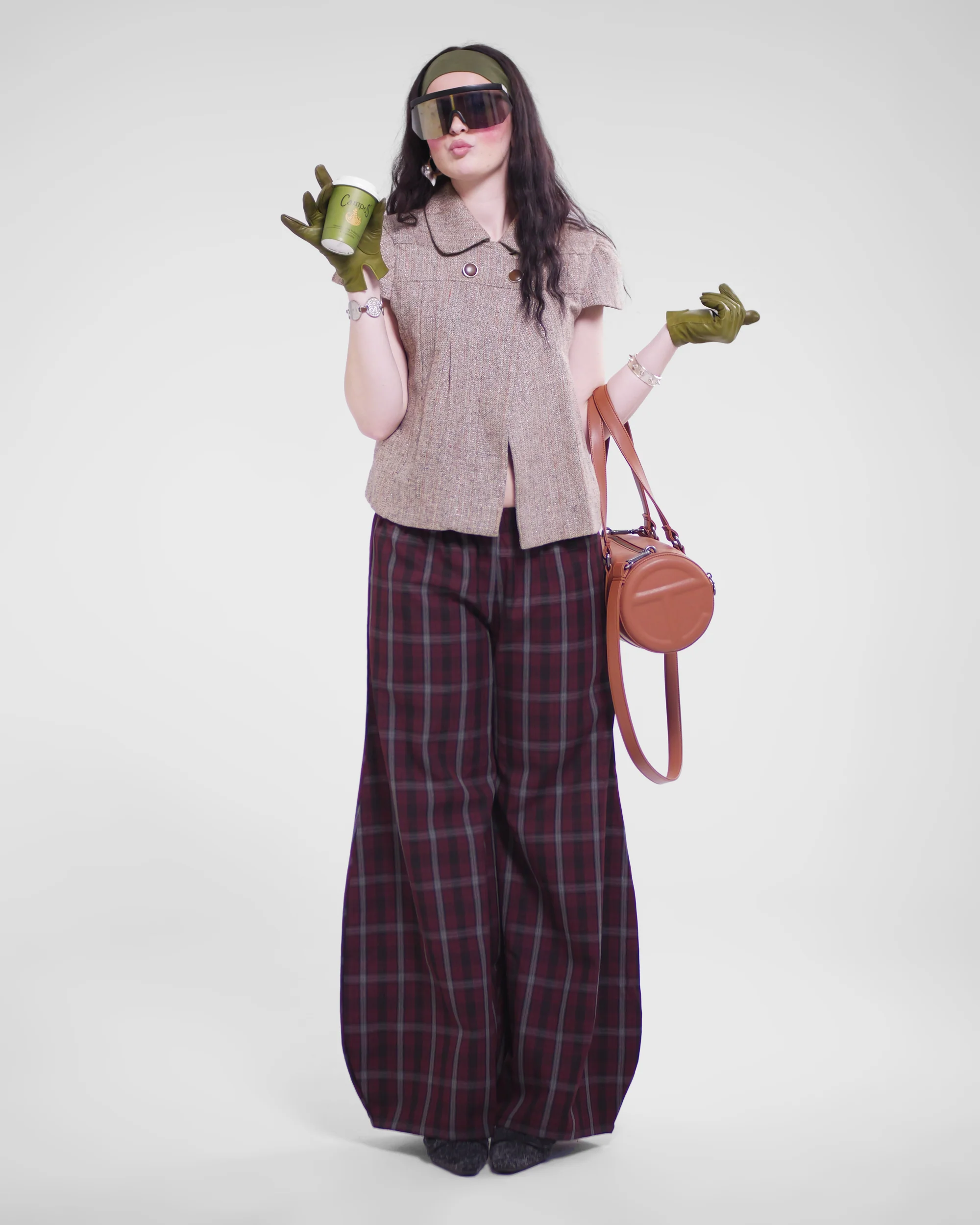 Shawties Puff Pant in Wine - Image 4