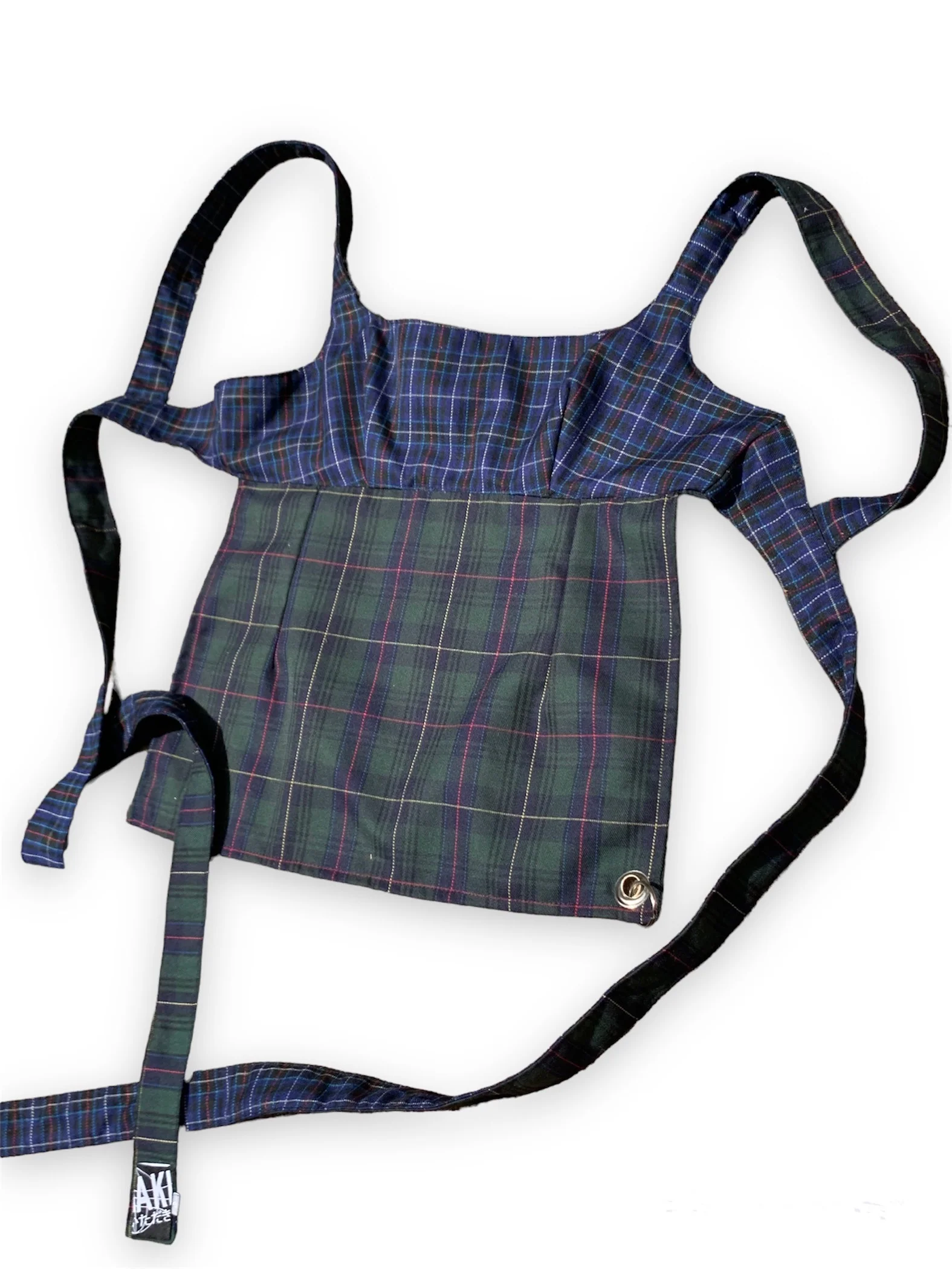 Obi Reversible Top In Moss/Blue - Image 15