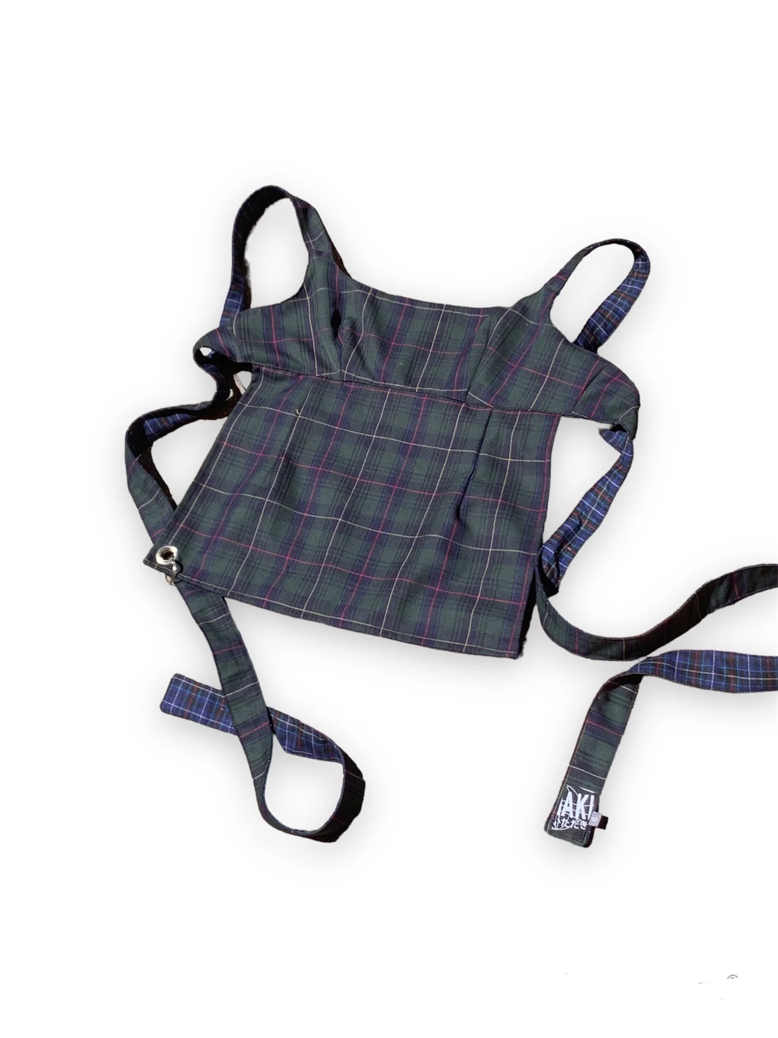 Obi Reversible Top In Moss/Blue - Image 16