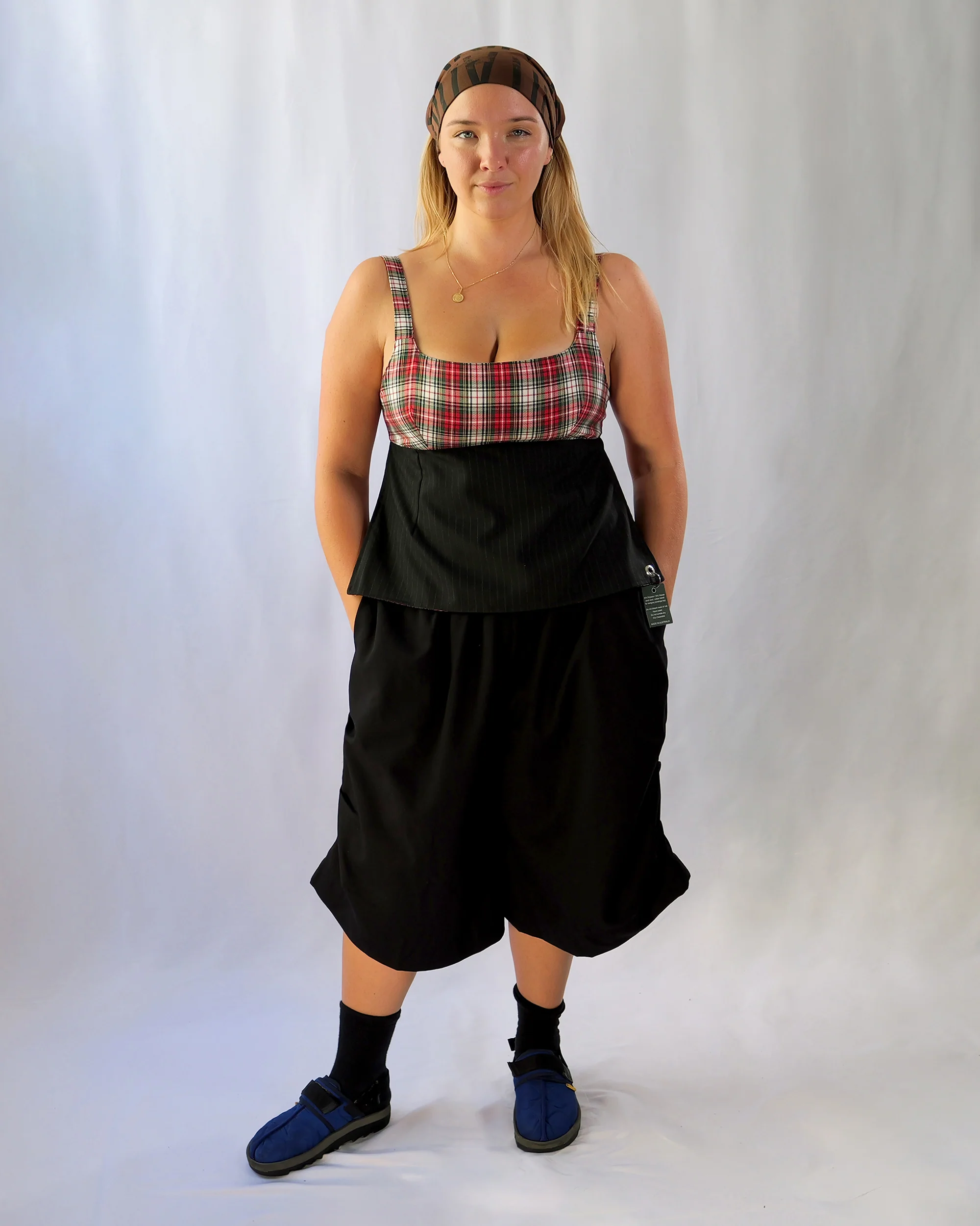 Obi Reversible Top in Red/Grey Pinstripe - Image 7