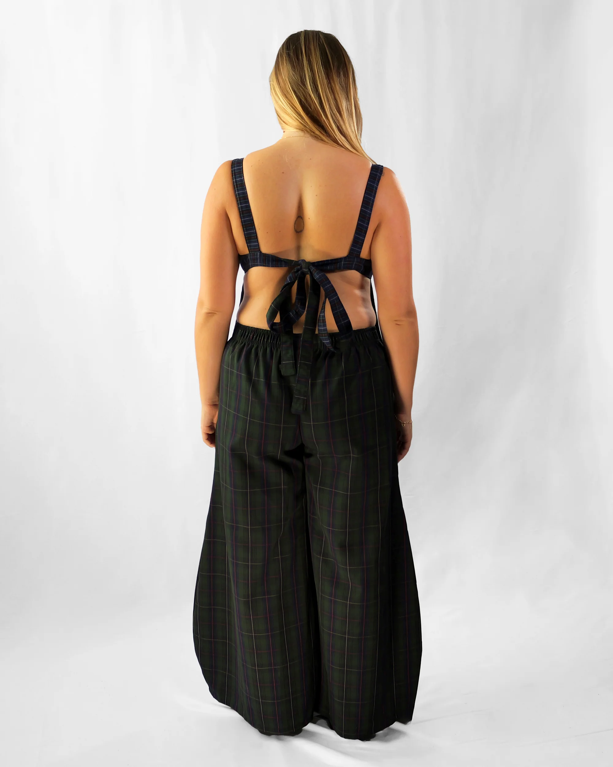 Obi Reversible Top In Moss/Blue - Image 8